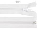 Reißverschluss spiralförmig 5 mm, 30 cm für Jacken, teilbar, Weiß